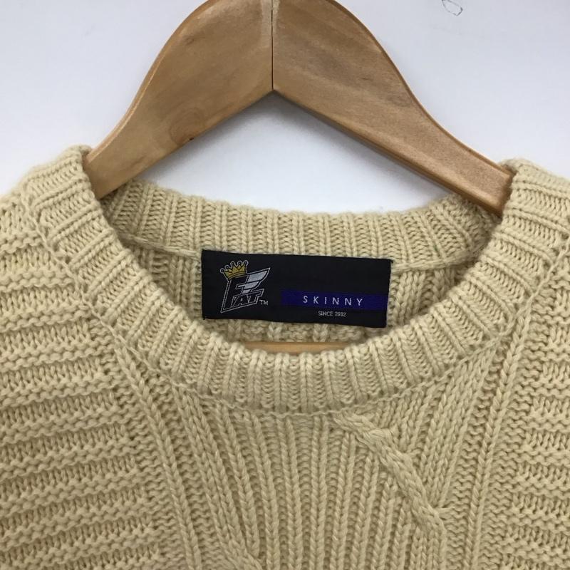 エフエイティー FAT ニット、セーター 長袖 長袖ニットカットソー クルーネック セーター  ベージュ / ベージュ / beige メンズ USED 古着 中古 10158234