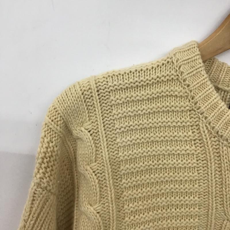 エフエイティー FAT ニット、セーター 長袖 長袖ニットカットソー クルーネック セーター  ベージュ / ベージュ / beige メンズ USED 古着 中古 10158234