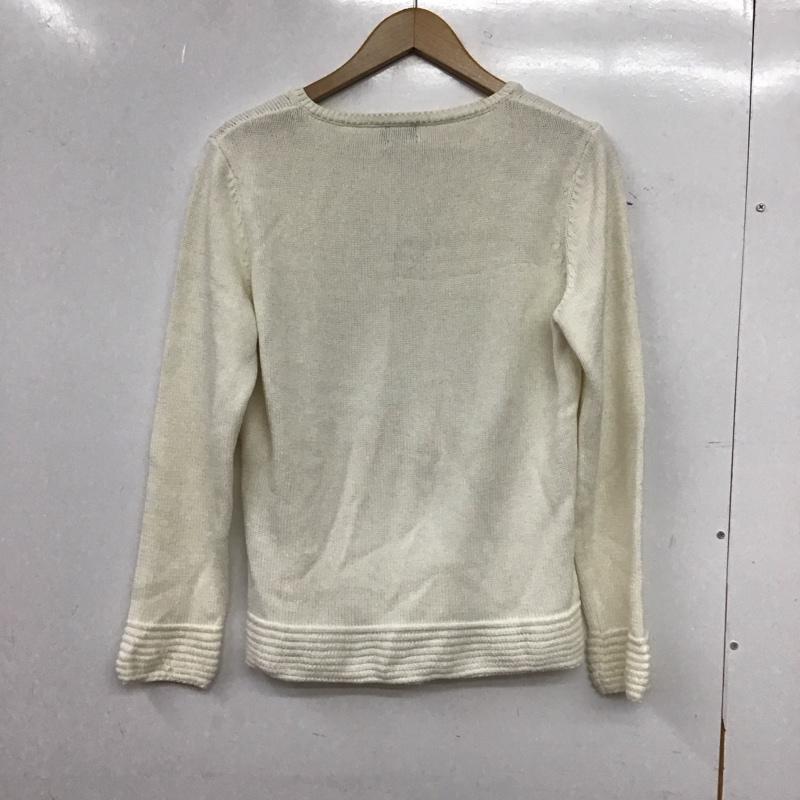 シーケーカルバンクライン CK CalvinKlein ニット、セーター 長袖 L 無地 白 / ホワイト / white レディース USED 古着 中古 10158242