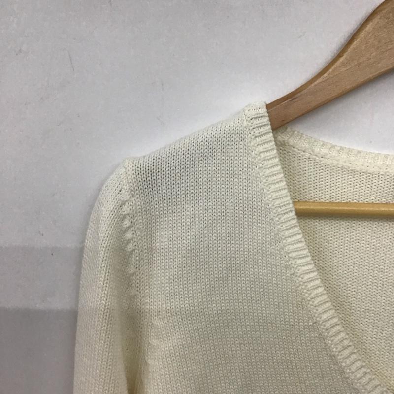 シーケーカルバンクライン CK CalvinKlein ニット、セーター 長袖 L 無地 白 / ホワイト / white レディース USED 古着 中古 10158242