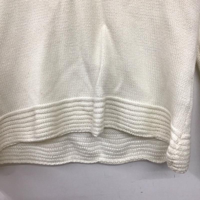 シーケーカルバンクライン CK CalvinKlein ニット、セーター 長袖 L 無地 白 / ホワイト / white レディース USED 古着 中古 10158242