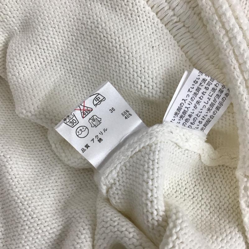シーケーカルバンクライン CK CalvinKlein ニット、セーター 長袖 L 無地 白 / ホワイト / white レディース USED 古着 中古 10158242