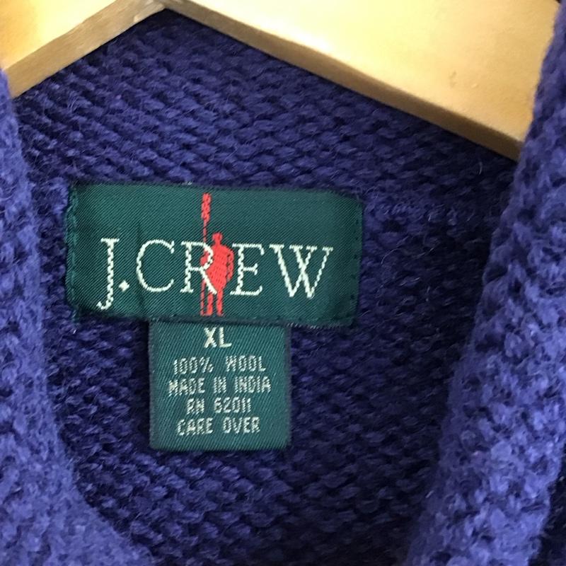 ジェイクルー J.CREW ニット、セーター 長袖 長袖ニットカットソー スタンドネック セーター XL ボーダー柄 灰 / グレー / gray X 紺 / ネイビー / navy メンズ USED 古着 中古 10158243