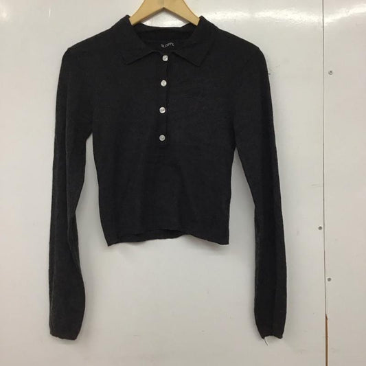 スラッピー SLOPPY ニット、セーター 長袖 FREE 無地 黒 / ブラック / black レディース USED 古着 中古 10158244