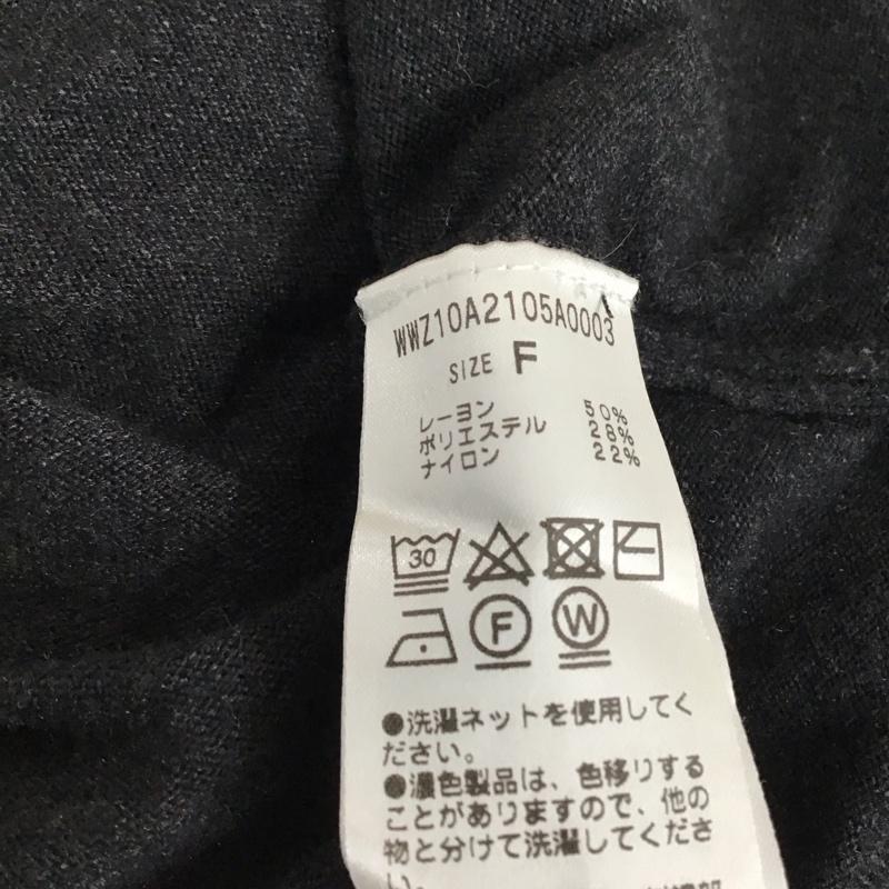 スラッピー SLOPPY ニット、セーター 長袖 FREE 無地 黒 / ブラック / black レディース USED 古着 中古 10158244