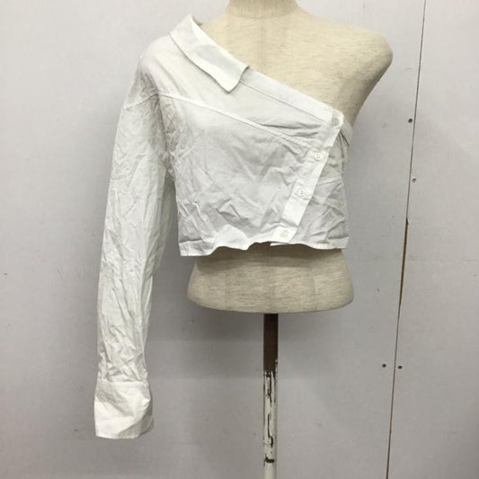 ザラ ZARA シャツ、ブラウス 長袖 M 無地 白 / ホワイト / white レディース USED 古着 中古 10158245