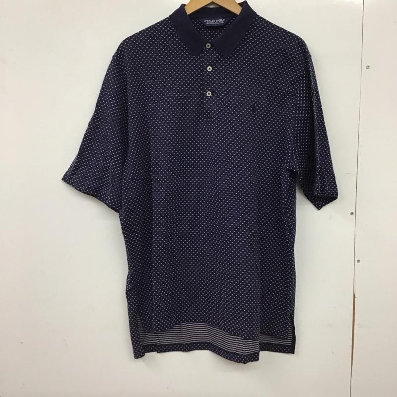 ポロゴルフラルフローレン POLOGOLF ポロシャツ 半袖 半袖ポロシャツ カラーシャツ 半袖カットソー L 総柄 紺 / ネイビー / navy メンズ USED 古着 中古 10158251