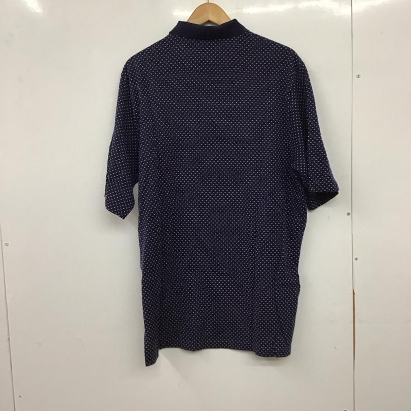 ポロゴルフラルフローレン POLOGOLF ポロシャツ 半袖 半袖ポロシャツ カラーシャツ 半袖カットソー L 総柄 紺 / ネイビー / navy メンズ USED 古着 中古 10158251
