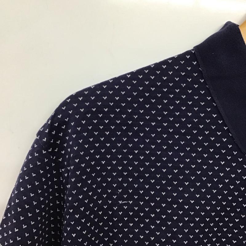 ポロゴルフラルフローレン POLOGOLF ポロシャツ 半袖 半袖ポロシャツ カラーシャツ 半袖カットソー L 総柄 紺 / ネイビー / navy メンズ USED 古着 中古 10158251