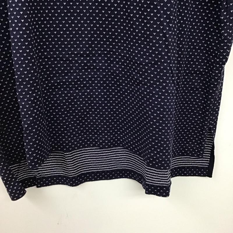 ポロゴルフラルフローレン POLOGOLF ポロシャツ 半袖 半袖ポロシャツ カラーシャツ 半袖カットソー L 総柄 紺 / ネイビー / navy メンズ USED 古着 中古 10158251