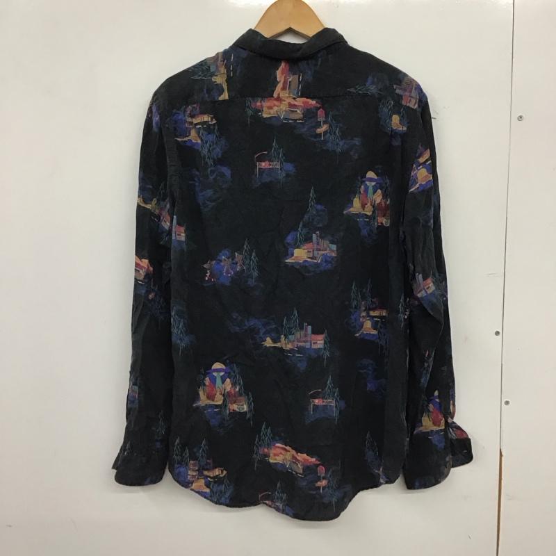 ポールスミス Paul Smith シャツ、ブラウス 長袖 長袖シャツ プリントシャツ カラーシャツ L プリント ダークグレー / ダークグレー / メンズ USED 古着 中古 10158260