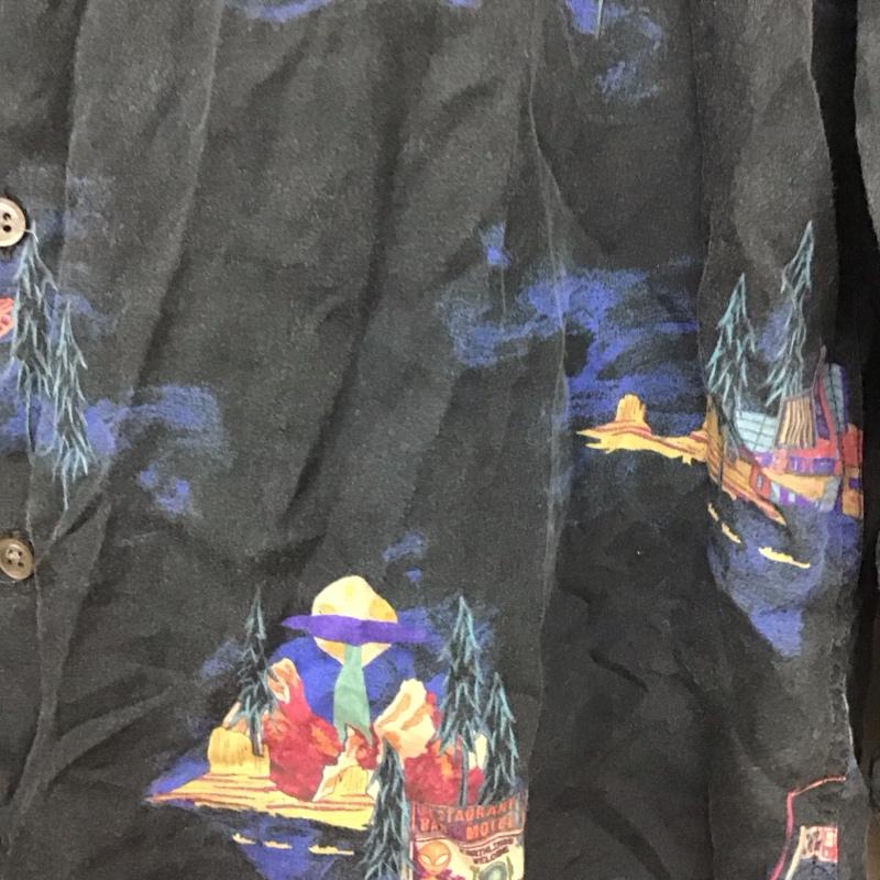 ポールスミス Paul Smith シャツ、ブラウス 長袖 長袖シャツ プリントシャツ カラーシャツ L プリント ダークグレー / ダークグレー / メンズ USED 古着 中古 10158260