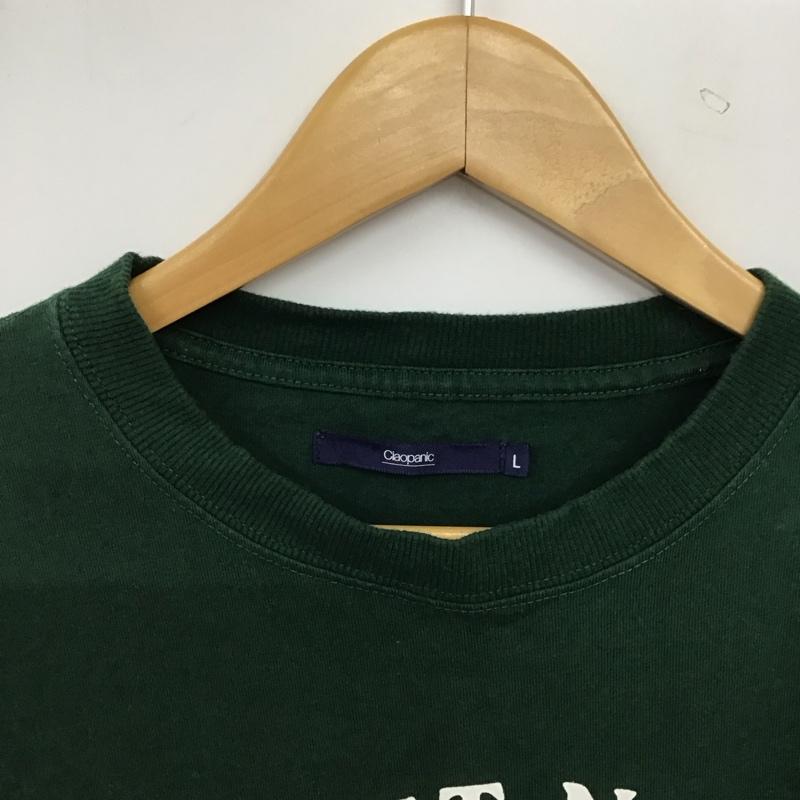 チャオパニック CIAOPANIC Tシャツ 半袖 半袖カットソー プリントTシャツ クルーネックカットソー L プリント 緑 / グリーン / green メンズ USED 古着 中古 10158264