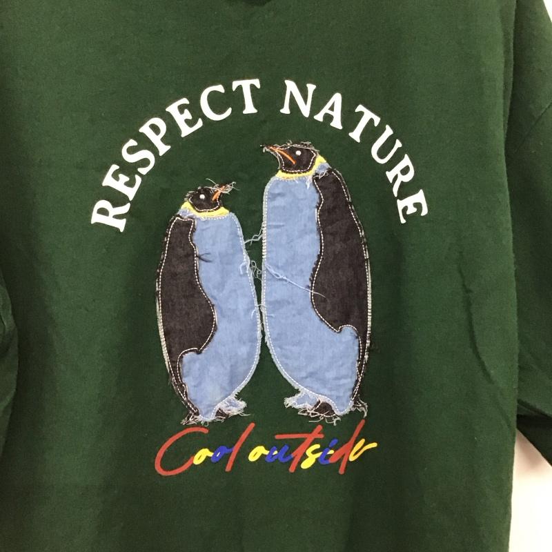 チャオパニック CIAOPANIC Tシャツ 半袖 半袖カットソー プリントTシャツ クルーネックカットソー L プリント 緑 / グリーン / green メンズ USED 古着 中古 10158264