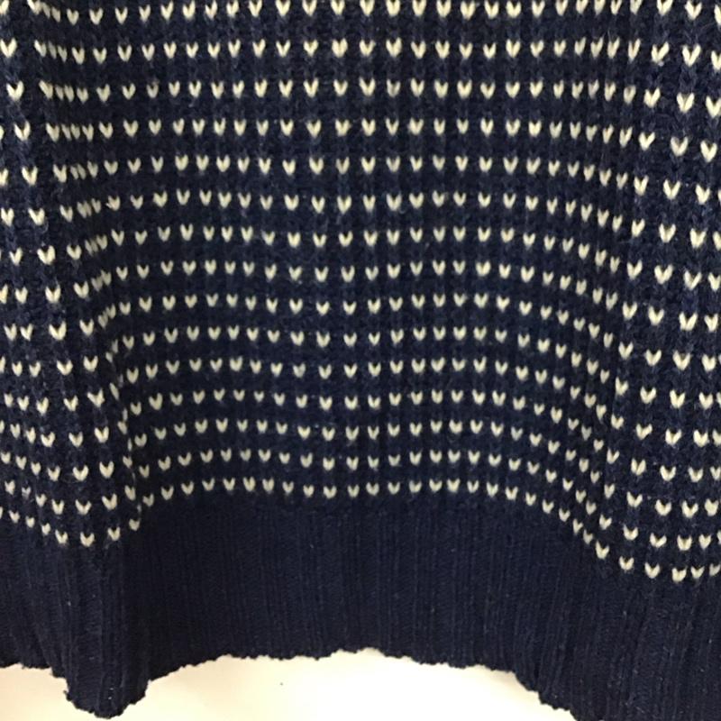 ウールリッチ WOOLRICH ニット、セーター 長袖 長袖ニットカットソー クルーネック セーター M 総柄 紺 / ネイビー / navy メンズ USED 古着 中古 10158266