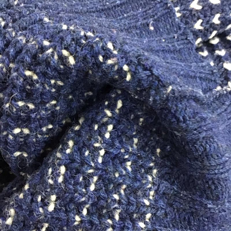 ウールリッチ WOOLRICH ニット、セーター 長袖 長袖ニットカットソー クルーネック セーター M 総柄 紺 / ネイビー / navy メンズ USED 古着 中古 10158266