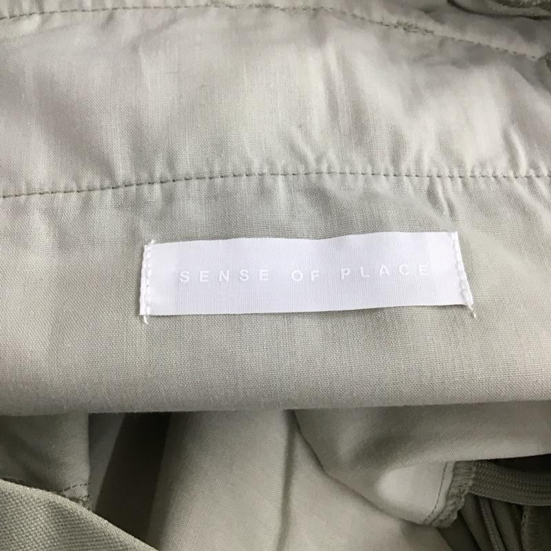 センスオブプレイス SENSEOFPLACE パンツ スラックス スラックスパンツ ワイドパンツ センタータックパンツ M 無地 カーキ / カーキ / khaki メンズ USED 古着 中古 10158271