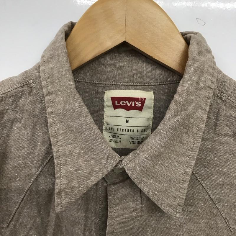 リーバイス Levi s シャツ、ブラウス 長袖 長袖シャツ 無地シャツ カラーシャツ M 無地 茶 / ブラウン / brown メンズ USED 古着 中古 10158275