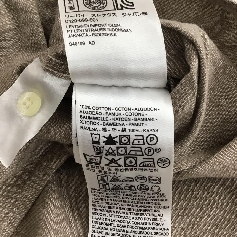 リーバイス Levi s シャツ、ブラウス 長袖 長袖シャツ 無地シャツ カラーシャツ M 無地 茶 / ブラウン / brown メンズ USED 古着 中古 10158275