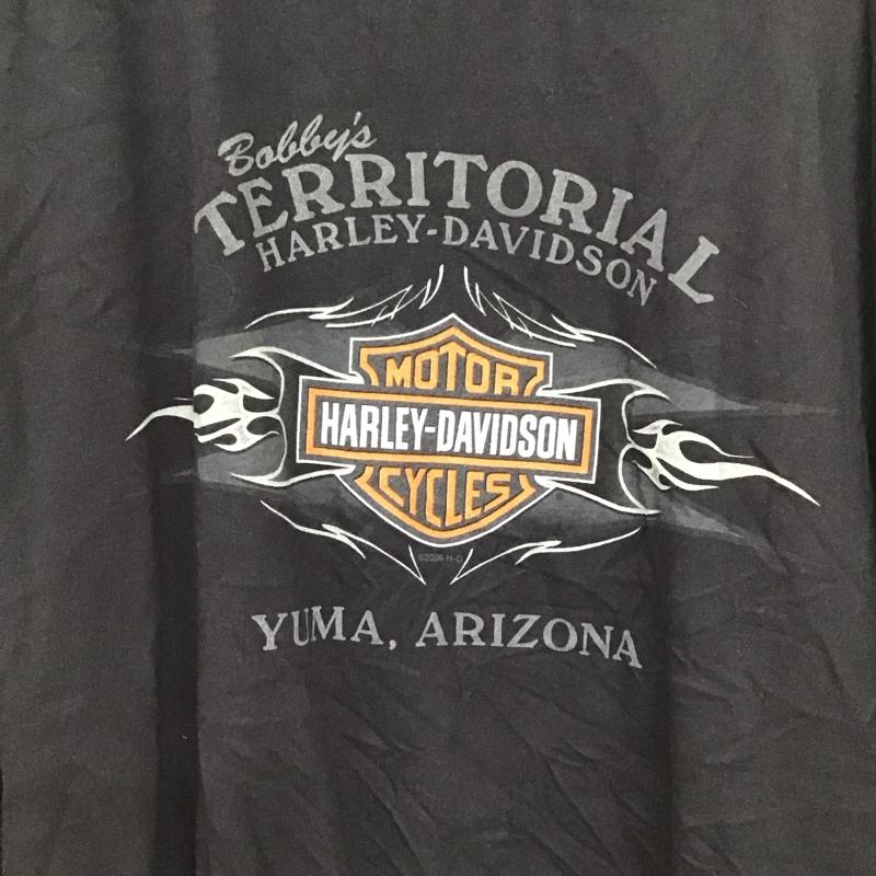 ハーレーダビッドソン Harley-Davidson Tシャツ 半袖 半袖カットソー プリントTシャツ クルーネックカットソー プリント ダークブラウン / ダークブラウン / メンズ USED 古着 中古 10158276