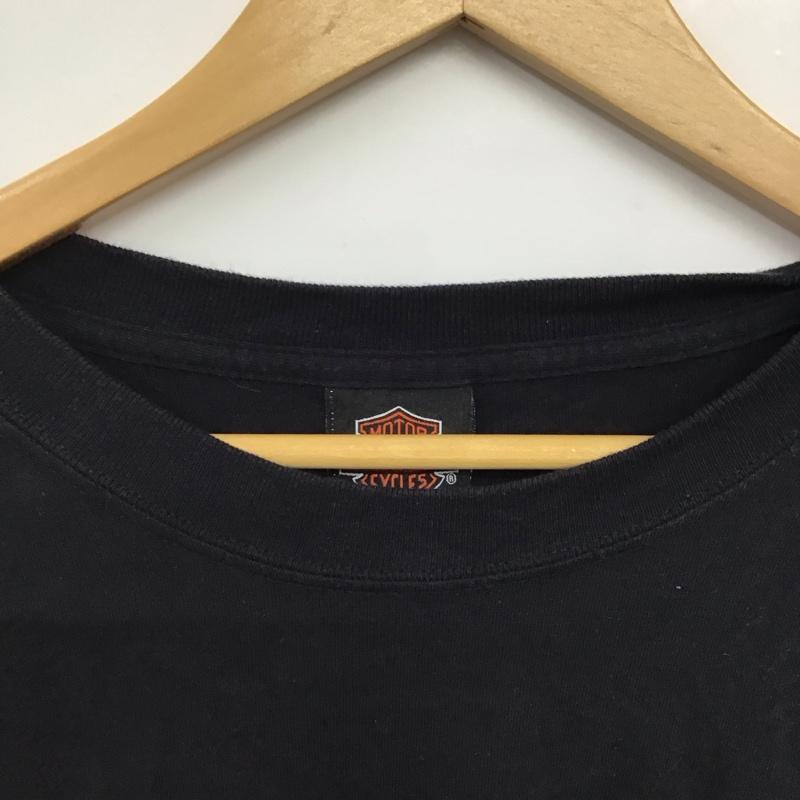 ハーレーダビッドソン Harley-Davidson Tシャツ 半袖 半袖カットソー プリントTシャツ クルーネックカットソー プリント ダークブラウン / ダークブラウン / メンズ USED 古着 中古 10158276