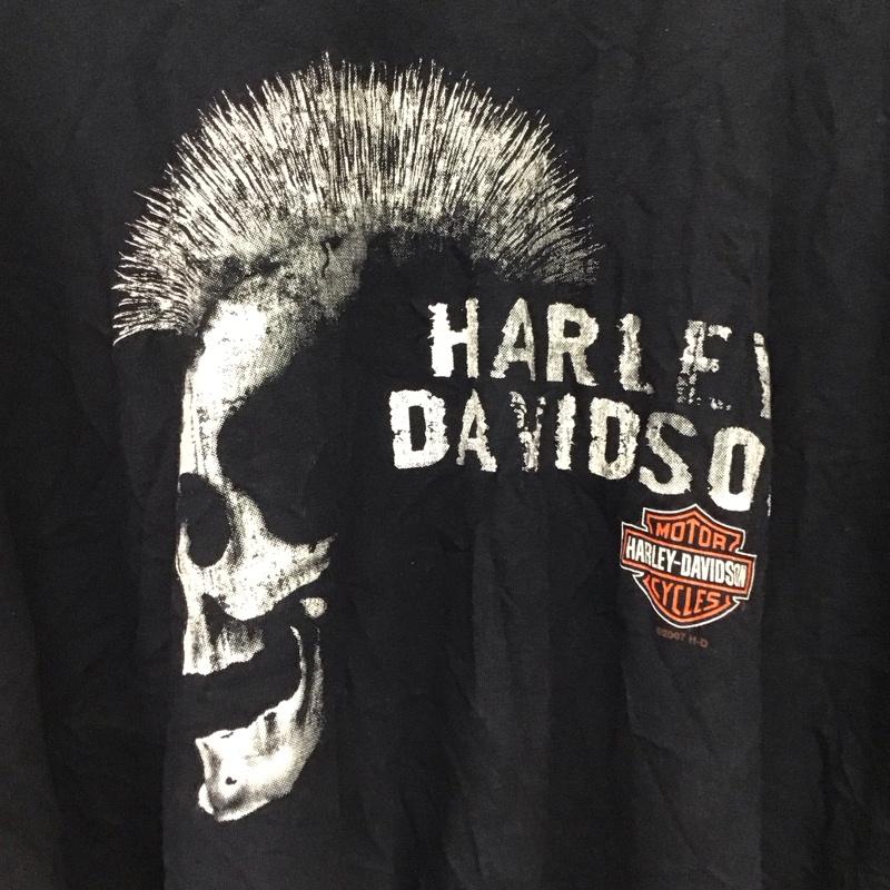 ハーレーダビッドソン Harley-Davidson Tシャツ 半袖 半袖カットソー プリントTシャツ クルーネックカットソー プリント ダークブラウン / ダークブラウン / メンズ USED 古着 中古 10158276