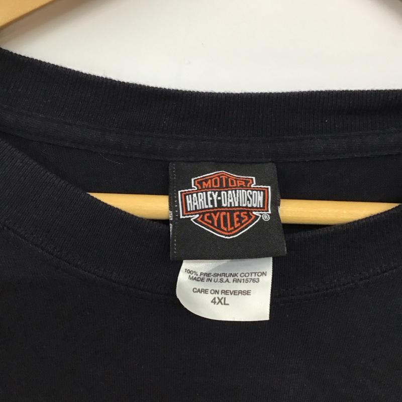 ハーレーダビッドソン Harley-Davidson Tシャツ 半袖 半袖カットソー プリントTシャツ クルーネックカットソー プリント ダークブラウン / ダークブラウン / メンズ USED 古着 中古 10158276