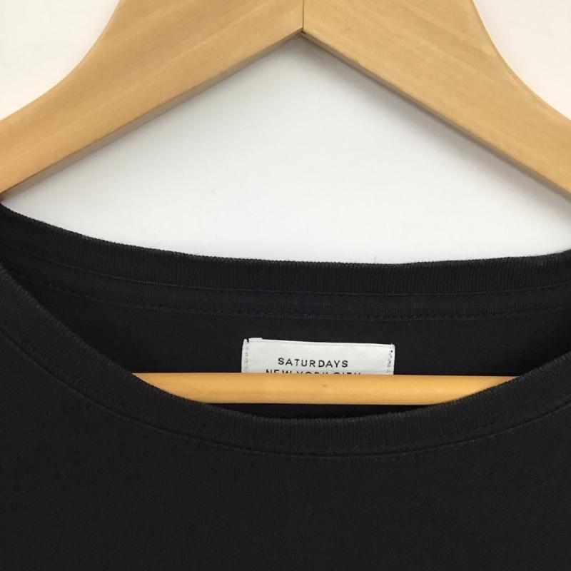 サタデーズ ニューヨークシティ Saturdays NYC Tシャツ 半袖 半袖カットソー プリントTシャツ クルーネックカットソー XL ロゴ、文字 黒 / ブラック / black メンズ USED 古着 中古 10158277
