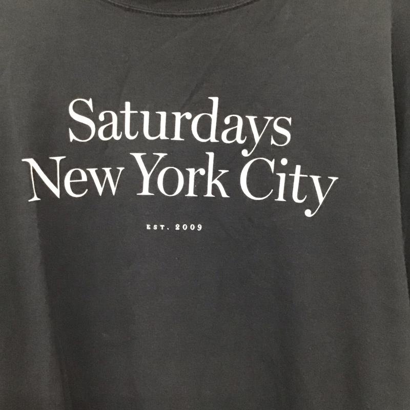 サタデーズ ニューヨークシティ Saturdays NYC Tシャツ 半袖 半袖カットソー プリントTシャツ クルーネックカットソー XL ロゴ、文字 黒 / ブラック / black メンズ USED 古着 中古 10158277