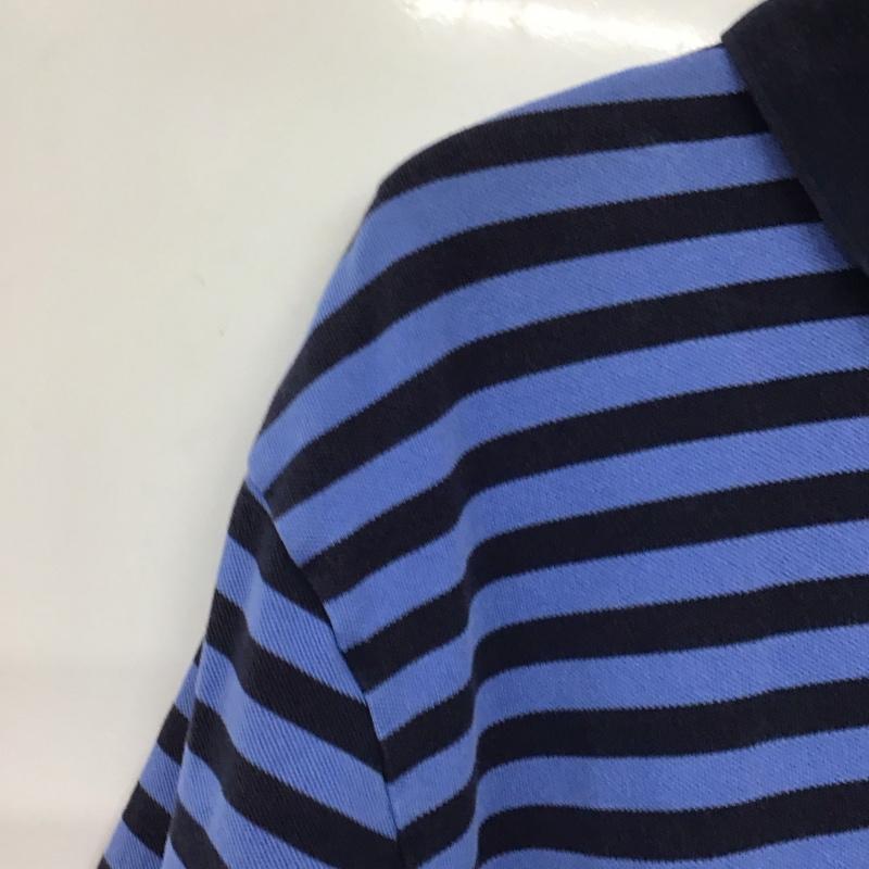 ポロバイラルフローレン Polo by RALPH LAUREN ポロシャツ 半袖 半袖ポロシャツ カラーシャツ 半袖カットソー XL ボーダー柄 青 / ブルー / blue X 紺 / ネイビー / navy メンズ USED 古着 中古 10158284