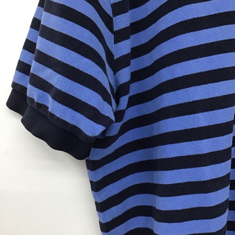 ポロバイラルフローレン Polo by RALPH LAUREN ポロシャツ 半袖 半袖ポロシャツ カラーシャツ 半袖カットソー XL ボーダー柄 青 / ブルー / blue X 紺 / ネイビー / navy メンズ USED 古着 中古 10158284
