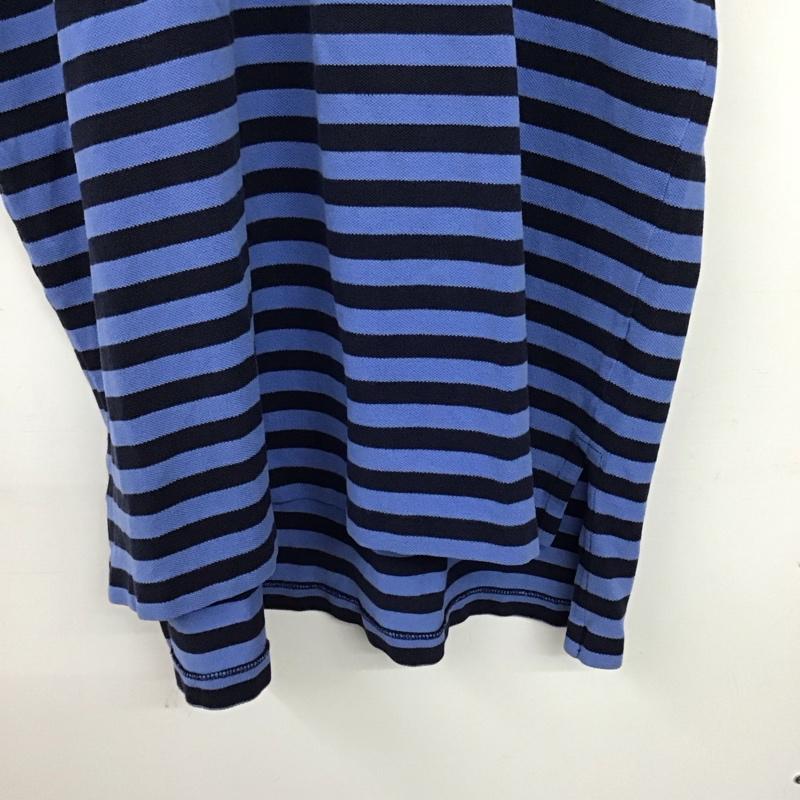 ポロバイラルフローレン Polo by RALPH LAUREN ポロシャツ 半袖 半袖ポロシャツ カラーシャツ 半袖カットソー XL ボーダー柄 青 / ブルー / blue X 紺 / ネイビー / navy メンズ USED 古着 中古 10158284