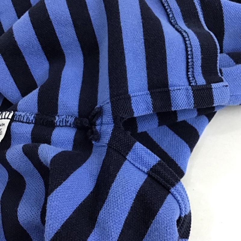 ポロバイラルフローレン Polo by RALPH LAUREN ポロシャツ 半袖 半袖ポロシャツ カラーシャツ 半袖カットソー XL ボーダー柄 青 / ブルー / blue X 紺 / ネイビー / navy メンズ USED 古着 中古 10158284