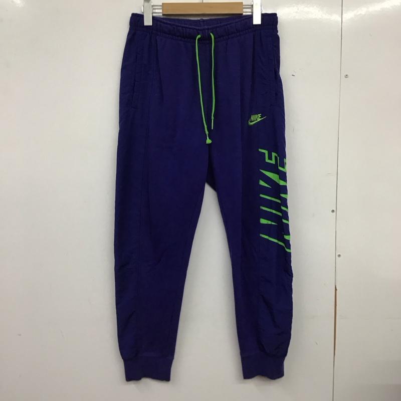 ナイキ NIKE パンツ ワークパンツ、ペインターパンツ ワイドパンツ カジュアルパンツ ワークパンツ L ロゴ、文字 青 / ブルー / blue メンズ USED 古着 中古 10158286