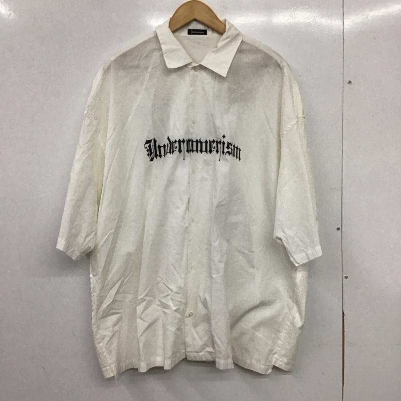 アンダーカバーイズム UNDERCOVERISM シャツ、ブラウス 半袖 半袖シャツ プリントシャツ 4 ロゴ、文字 アイボリー / アイボリー / メンズ USED 古着 中古 10158288