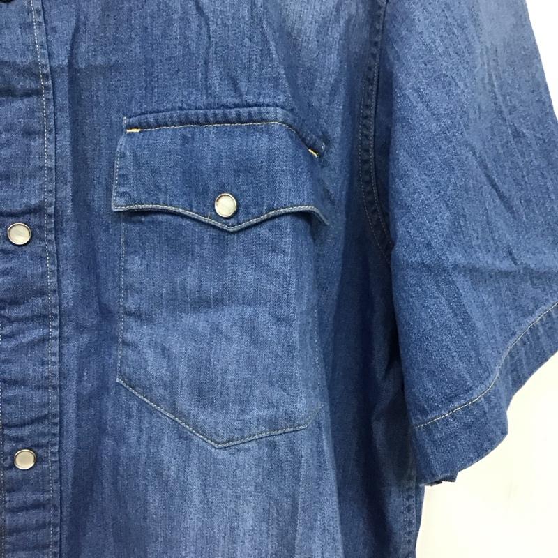 リーバイス Levi s シャツ、ブラウス 半袖 半袖シャツ デニムシャツ XL 無地 インディゴ / インディゴ / Indigo メンズ USED 古着 中古 10158291