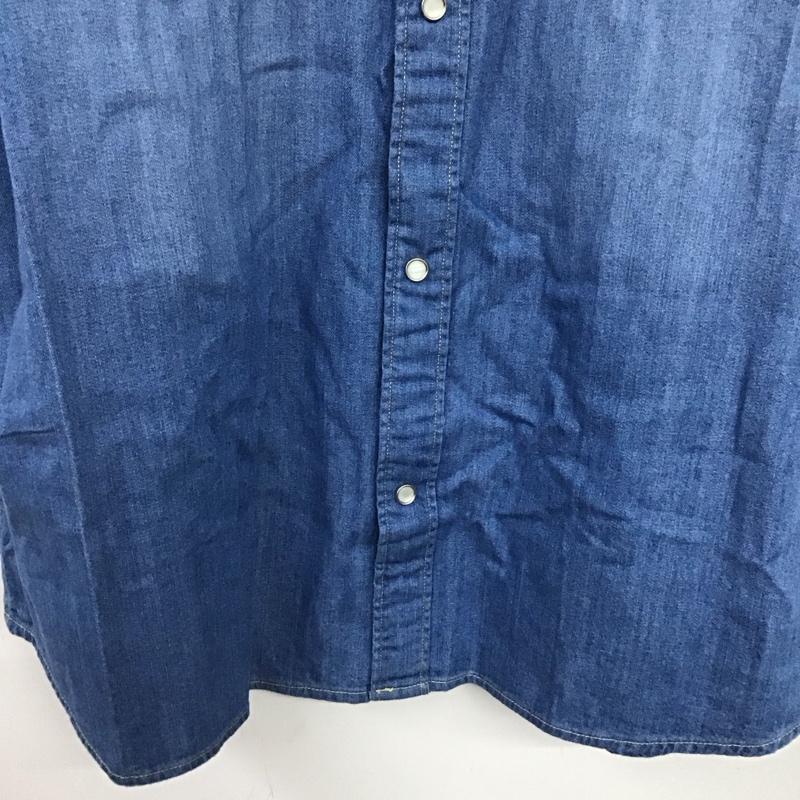リーバイス Levi s シャツ、ブラウス 半袖 半袖シャツ デニムシャツ XL 無地 インディゴ / インディゴ / Indigo メンズ USED 古着 中古 10158291