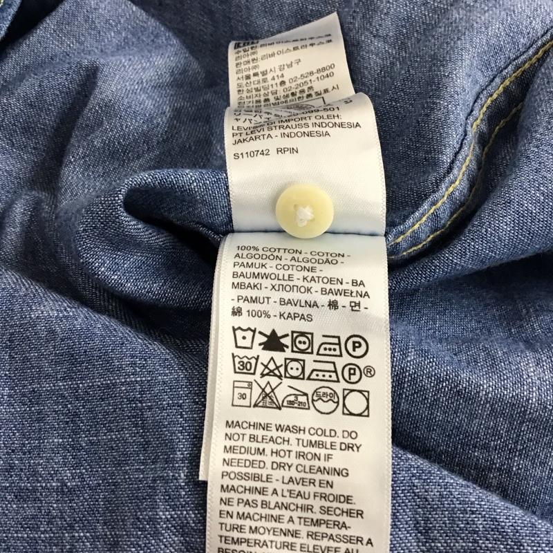 リーバイス Levi s シャツ、ブラウス 半袖 半袖シャツ デニムシャツ XL 無地 インディゴ / インディゴ / Indigo メンズ USED 古着 中古 10158291