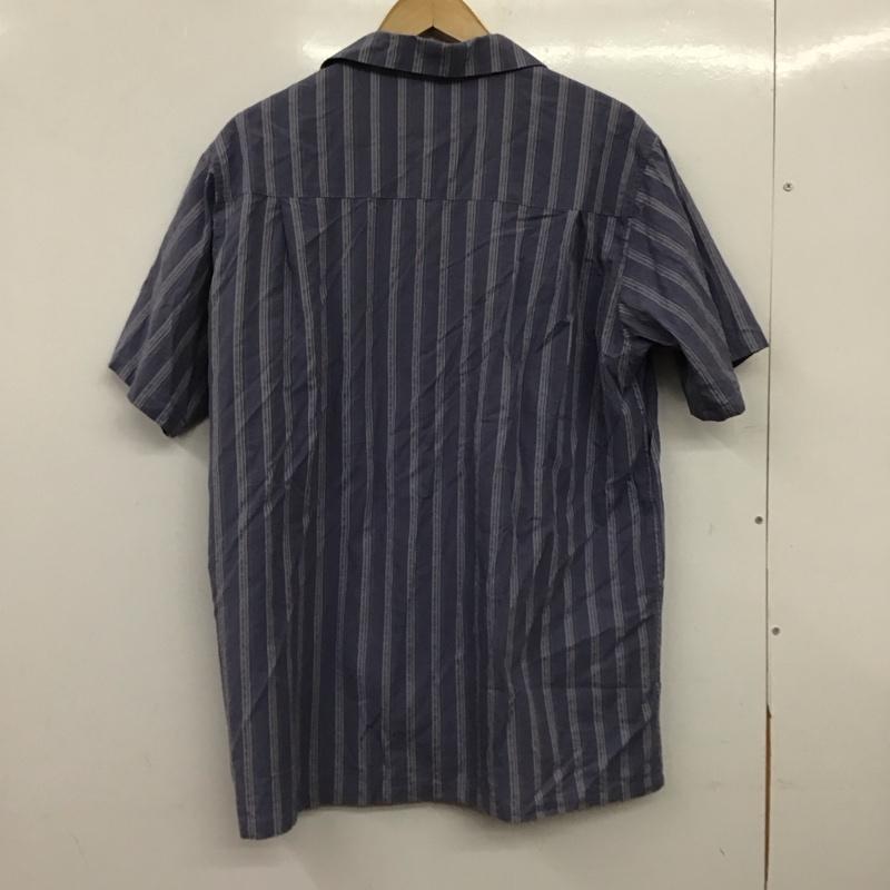 ロイヤル roial シャツ、ブラウス 半袖 半袖シャツ ストライプシャツ L ストライプ 水色 / ライトブルー / メンズ USED 古着 中古 10158292