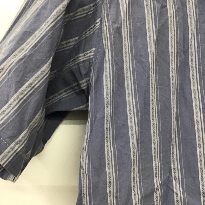ロイヤル roial シャツ、ブラウス 半袖 半袖シャツ ストライプシャツ L ストライプ 水色 / ライトブルー / メンズ USED 古着 中古 10158292