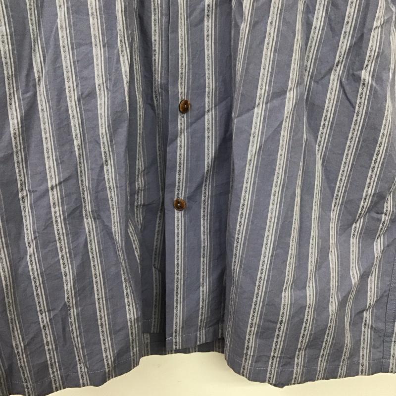 ロイヤル roial シャツ、ブラウス 半袖 半袖シャツ ストライプシャツ L ストライプ 水色 / ライトブルー / メンズ USED 古着 中古 10158292