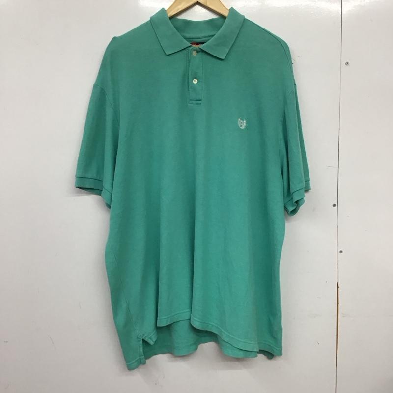 チャップス CHAPS ポロシャツ 半袖 半袖ポロシャツ カラーシャツ 半袖カットソー XL ロゴ、文字 薄緑 / ライトグリーン / メンズ USED 古着 中古 10158301