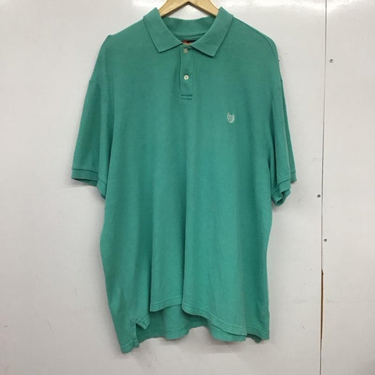 チャップス CHAPS ポロシャツ 半袖 半袖ポロシャツ カラーシャツ 半袖カットソー XL ロゴ、文字 薄緑 / ライトグリーン / メンズ USED 古着 中古 10158301
