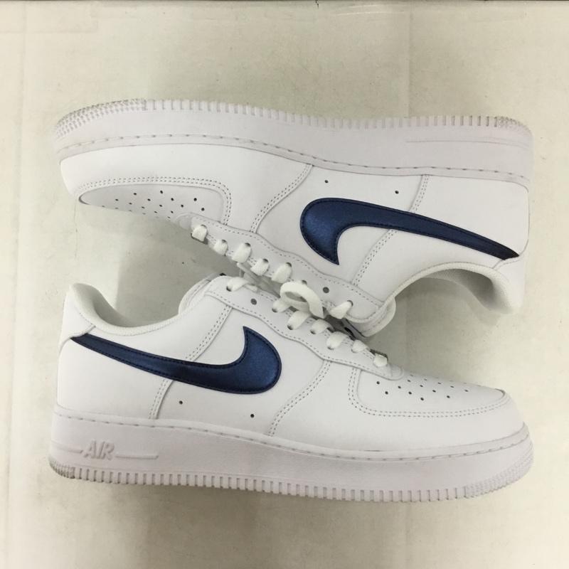 ナイキ NIKE スニーカー スニーカー IQ0407-100 AIR FORCE 1 07 LV8 28.5cm 箱有 28.5cm ロゴ、文字 白 / ホワイト / white X 紺 / ネイビー / navy メンズ USED 古着 中古 10158305