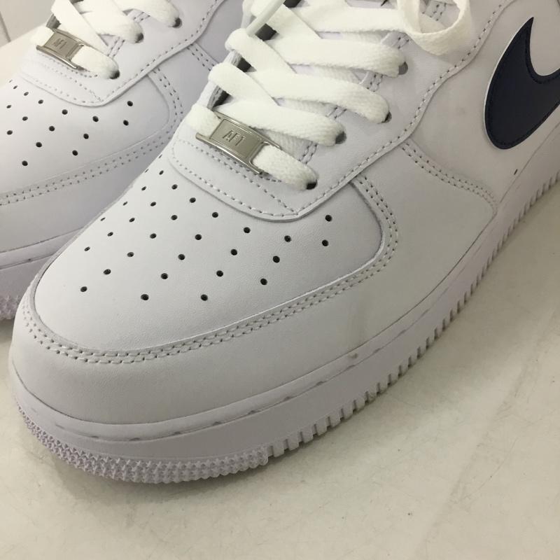 ナイキ NIKE スニーカー スニーカー IQ0407-100 AIR FORCE 1 07 LV8 28.5cm 箱有 28.5cm ロゴ、文字 白 / ホワイト / white X 紺 / ネイビー / navy メンズ USED 古着 中古 10158305