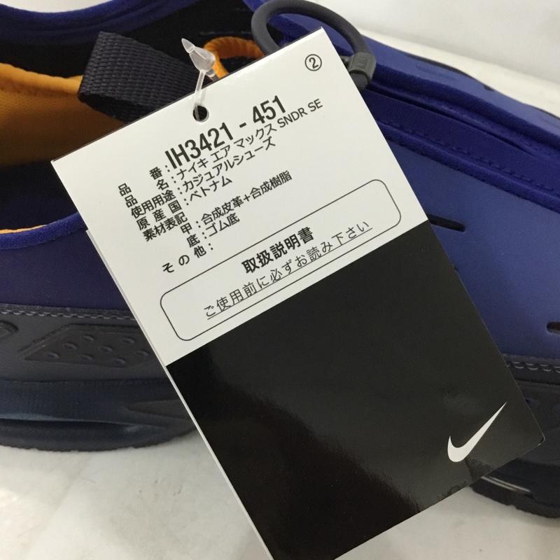 ナイキ NIKE スニーカー スニーカー IH3421-451 AIR MAX SNDR SE 27.5cm 箱有 27.5cm ロゴ、文字 青 / ブルー / blue X 紺 / ネイビー / navy X 橙 / オレンジ / orange メンズ USED 古着 中古 10158306