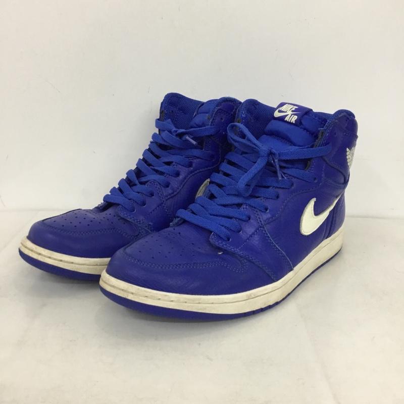 ナイキ NIKE スニーカー スニーカー 555088-401 AIR JORDAN 1 RETRO HIGH OG 28.5cm 28.5cm ロゴ、文字 青 / ブルー / blue X 白 / ホワイト / white メンズ USED 古着 中古 10158318