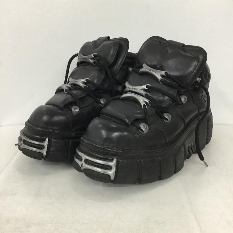 ニューロック NEW ROCK スニーカー スニーカー 厚底スニーカー 43 ロゴ、文字 黒 / ブラック / black メンズ USED 古着 中古 10158323