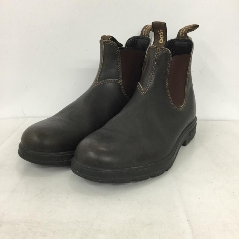 ブランドストーン BLUNDSTONE ブーツ ショートブーツ サイドゴアブーツ 9 ロゴ、文字 茶 / ブラウン / brown メンズ USED 古着 中古 10158327