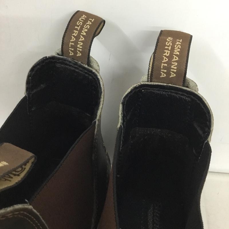 ブランドストーン BLUNDSTONE ブーツ ショートブーツ サイドゴアブーツ 9 ロゴ、文字 茶 / ブラウン / brown メンズ USED 古着 中古 10158327
